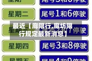 最近【廊限行,廊坊限行规定最新消息】-第1张图片