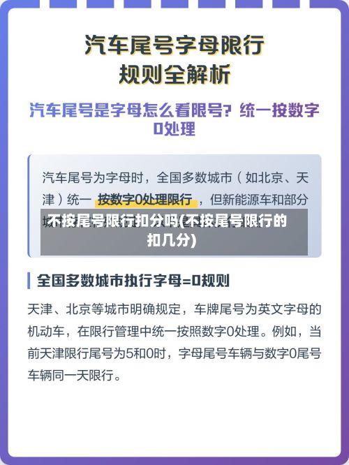 不按尾号限行扣分吗(不按尾号限行的扣几分)-第1张图片