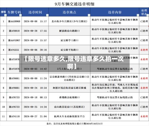 【限号违章多久,限号违章多久拍一次啊】-第2张图片
