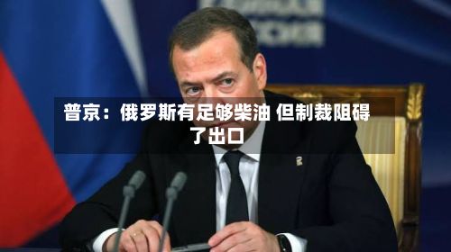普京：俄罗斯有足够柴油 但制裁阻碍了出口
