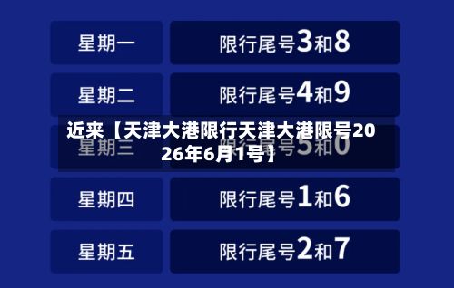 近来【天津大港限行天津大港限号2026年6月1号】-第1张图片