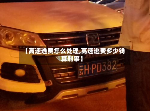 【高速逃费怎么处理,高速逃费多少钱算刑事】