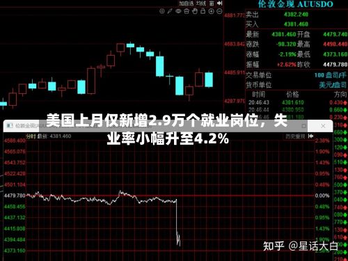 美国上月仅新增2.9万个就业岗位，失业率小幅升至4.2%