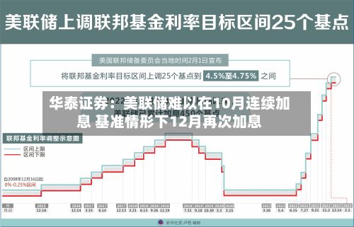 华泰证券:美联储难以在10月连续加息 基准情形下12月再次加息-第2张图片