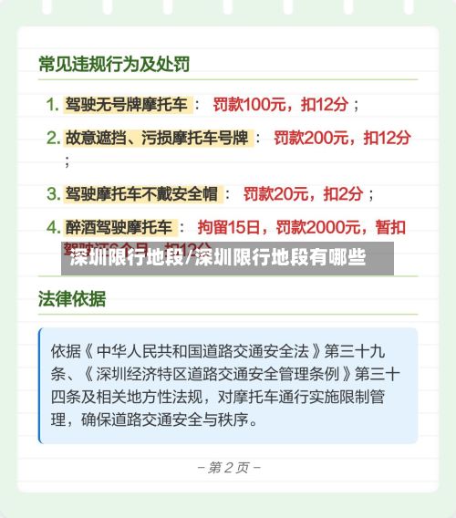 深圳限行地段/深圳限行地段有哪些-第2张图片