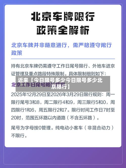 近来【今日限号多少今日限号多少北京限行】-第2张图片