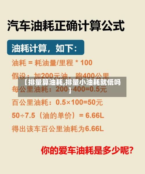 【排量算油耗,排量小油耗就低吗】