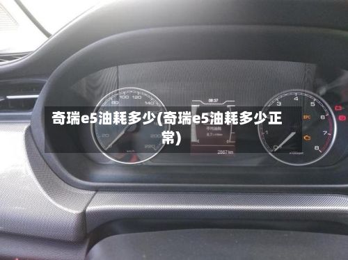 奇瑞e5油耗多少(奇瑞e5油耗多少正常)-第2张图片