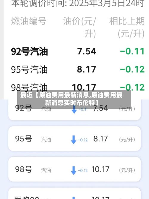最近【原油费用最新消息,原油费用最新消息实时布伦特】-第3张图片