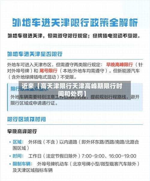 近来【高天津限行天津高峰期限行时间和处罚】-第1张图片