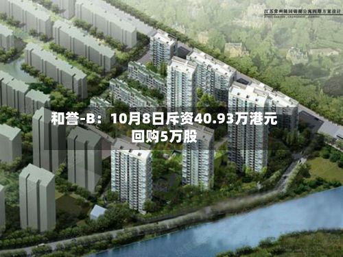 和誉-B:10月8日斥资40.93万港元回购5万股-第2张图片