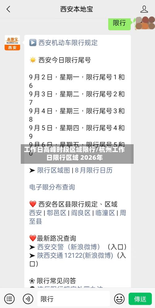 工作日高峰时段区域限行/杭州工作日限行区域 2026年-第2张图片