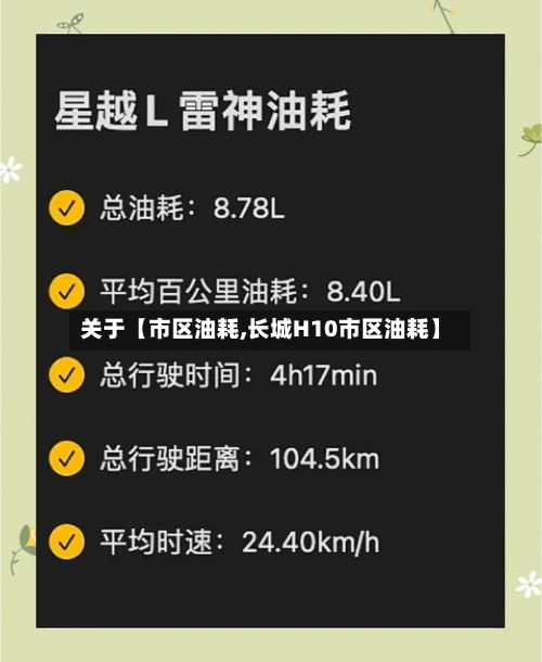 关于【市区油耗,长城H10市区油耗】-第3张图片