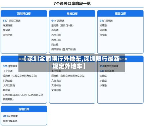 【深圳全面限行外地车,深圳限行最新规定外地车】-第2张图片