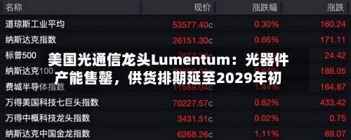 美国光通信龙头Lumentum：光器件产能售罄，供货排期延至2029年初-第2张图片