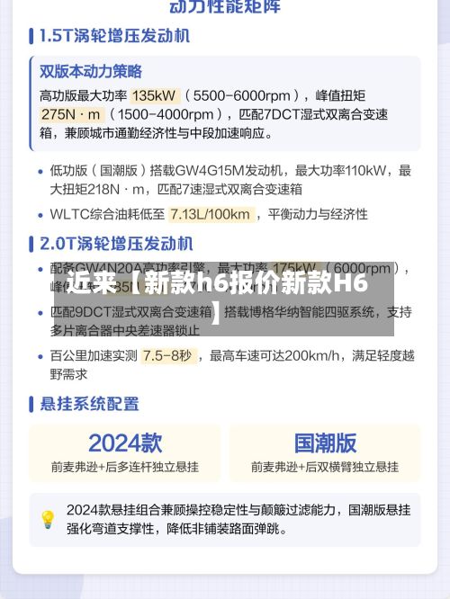 近来【新款h6报价新款H6】