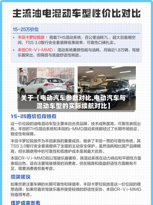 关于【电动汽车参数对比,电动汽车与混动车型的实际续航对比】