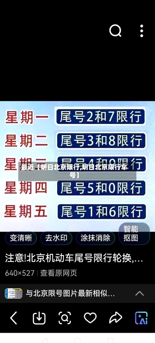 最近【明日北京限行,明日北京限行车号】-第2张图片