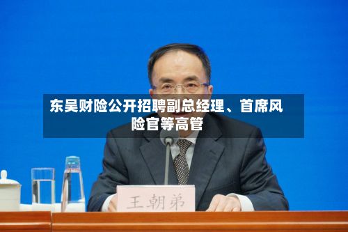 东吴财险公开招聘副总经理	、首席风险官等高管-第2张图片