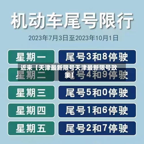 近来【天津最新限号天津最新限号政策】-第3张图片