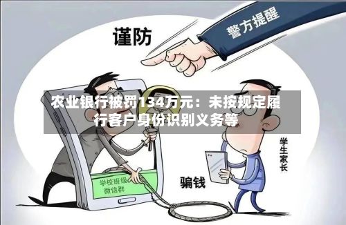 农业银行被罚134万元:未按规定履行客户身份识别义务等-第2张图片
