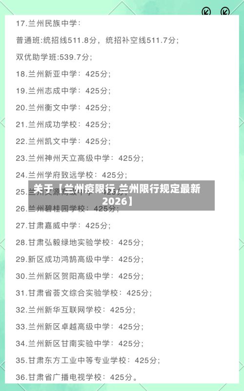 关于【兰州疫限行,兰州限行规定最新2026】-第2张图片
