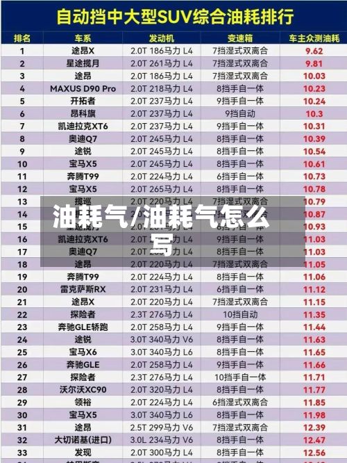 油耗气/油耗气怎么写