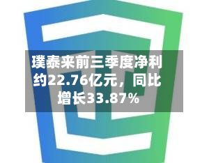 璞泰来前三季度净利约22.76亿元，同比增长33.87%-第2张图片