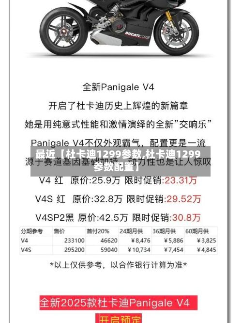 最近【杜卡迪1299参数,杜卡迪1299参数配置】