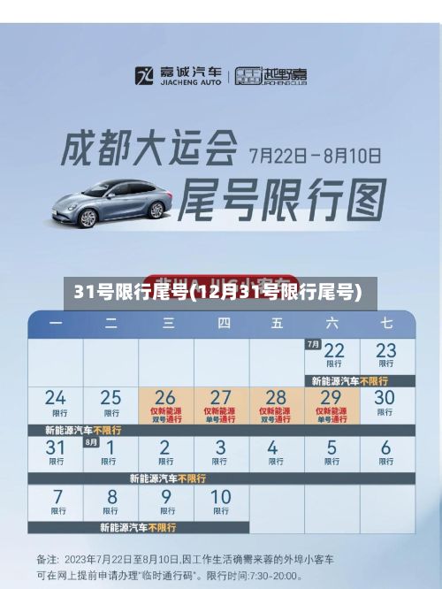 31号限行尾号(12月31号限行尾号)