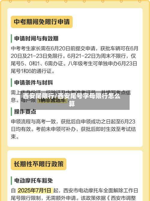 西安尾限行/西安尾号字母限行怎么算-第2张图片