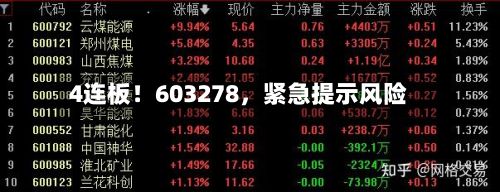 4连板！603278，紧急提示风险-第2张图片