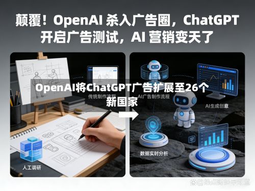 OpenAI将ChatGPT广告扩展至26个新国家