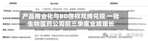 产品商业化与BD授权双线兑现 一批生物医药公司前三季度业绩增长-第2张图片