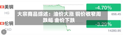 大宗商品综述：油价大涨 铜价收窄周跌幅 金价下跌-第2张图片